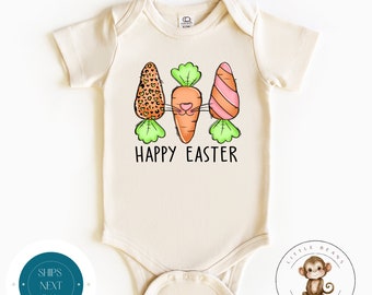 Happy Easter Cute Carrots Baby Onesie® | Easter Gift Onesie® | Cute Easter Kids Tshirt