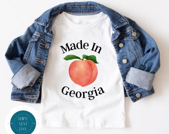Made in Georgia Kids Tshirt | Custom Kids Tshirt | State Tee | Funny Cute Kids Tshirt