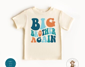Big Brother Again Color Baby Onesie® | Brother Tshirt | Custom Baby Bodysuit | Big Brother Tee
