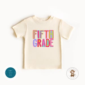 Fifth Grade School Shirt |  Trendy First Day of Fifth Grade | First Day School Photo Shirt | Back to School Shirt