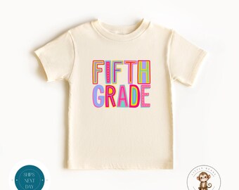 Fifth Grade School Shirt |  Trendy First Day of Fifth Grade | First Day School Photo Shirt | Back to School Shirt