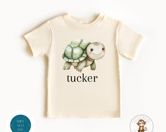 Baby Turtle Personalized Name Kids Tshirt | Custom Kids Tshirt | Turtle Custom Tshirt