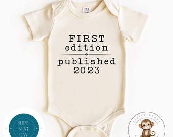 First Edition Baby Onesie® | Cute Annoucement Baby Onesie® | Baby Shower Gift | New Parent Gift