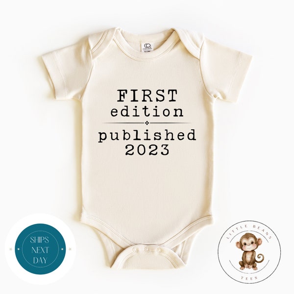 First Edition Baby Onesie® | Cute Annoucement Baby Onesie® | Baby Shower Gift | New Parent Gift