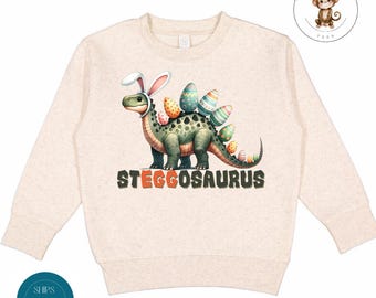 StEGGosaurus Easter Eggs Boys Sweatshirt | Boys Dinosaur Easter Tshirt | Cute Easter Baby Onesie®