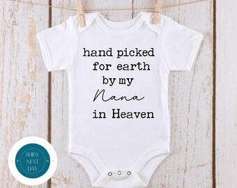 Hand Picked For Earth Nana Onesie® | Sweet Baby Onesie® | Baby Shower Gift | Family Onesie®
