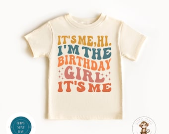 Its Me Hi Im The Birthday Girl Kids Tshirt | Custom Wavy Birthday Toddler Tee | Cute Kids Gift | Girls Birthday Onesie®