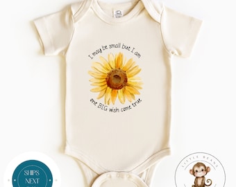 I may Be Small But I am One Big Wish Come True Onesie® | Baby Reveal Onesie® | Baby Shower Gift | Rainbow IVF Baby