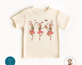 Dancing Ballerina Skeletons Halloween Shirt: Girls, Kids, Baby Onesie®