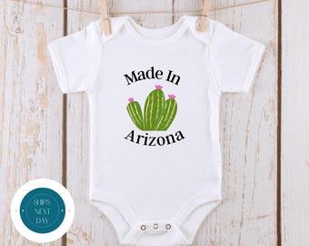Made in Arizona Onesie® | State Baby Onesie® | Cute Baby Shower Gift | Long Distance Baby Gift