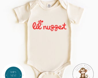 Lil Nugget Kids Natural Tshirt | Custom Kids Tshirt | Cute Funny Tee | Food Kids Tshirt