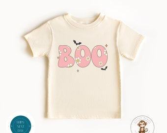 BOO Daisies Kids Tshirt | Custom Halloween Tshirt | Cute Girly BOO Kids Halloween Shirt