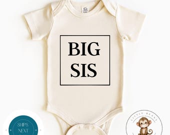 Big Sis Baby Onesie® | Big Sister Custom Kids Tshirt | Baby Announcement Shirt | Gift for Sister