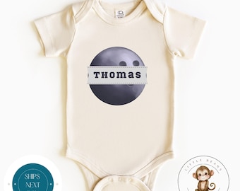 Bowling Name Baby Onesie® | Cute Sports Kids Tshirt | Baby Shower Gift | Bowling Kids Personalized Sweatshirt