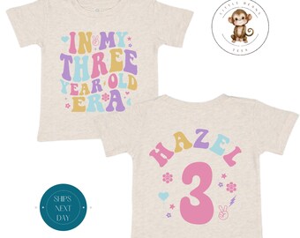 Personalized Three Year Old Birthday Shirt | Custom Name & Age