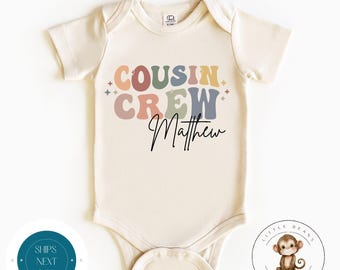 Cousin Crew Personalized Baby Onesie® | Custom Boho Matching Cousin Shirts| Baby through Adult Shirts