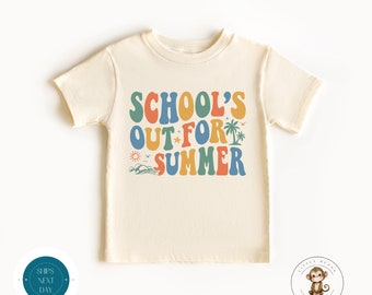 Schools Out for Summer Retro Kids Tshirt | Summer Vacation | Cute Kids Gift | Cute End of Year School Shirt