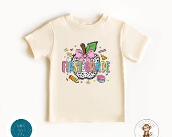 First Grade Apple School Shirt | First Day of First Grade | First Day School Photo Shirt | Back to School Shirt