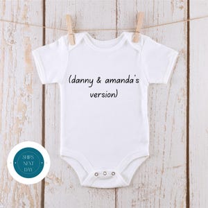 Mom and Dad Version Baby Onesie® | Baby Announcement Onesie® | Custom Baby Bodysuit | Baby Shower Gift