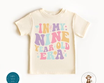 In My Nine Year Old Era Baby Onesie® | Ninth Birthday Girl Tshirt | Birthday Party Shirt