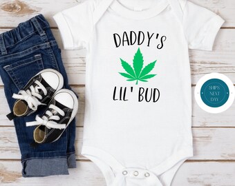 Daddys Little Bud Baby Onesie® | Custom Kids Tshirt | Daddys Little Bud Tee