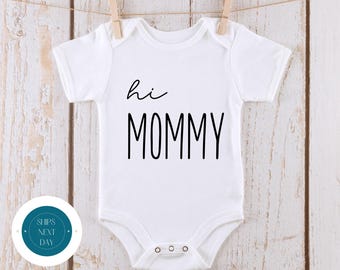 Hi Mommy Onesie® | Funny Cute Mom Onesie® | Announcement Reveal