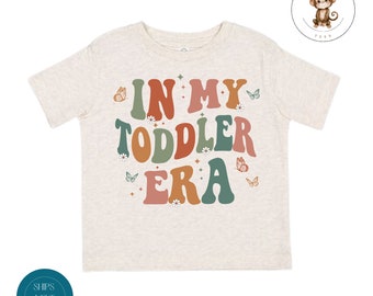 In My Toddler Era Youth Shirt | Vintage Natural Heathered Crewneck |  Baby Shower Gift Sweatshirt