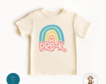 Pre-K Rainbow Trendy School Shirt | First Day of Pre-K | First Day School Photo Shirt | Back to School Shirt
