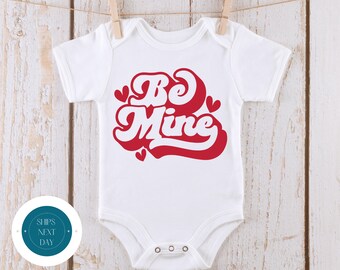 Be Mine Baby Onesie® | Cute Valentine Kids Tshirt | Custom Holiday Baby Bodysuit