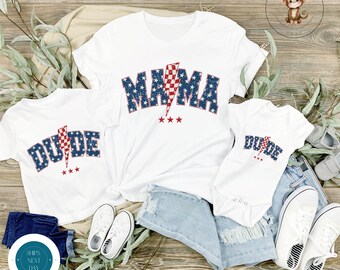 Mama Son American Matching Shirts | Mama Dude 4th of July Shirts | Mothers Day Gift | Gift for Her | New Mom
