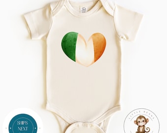 St Patricks Day Irish Heart Baby Onesie® | Custom St Pats Kids Tshirt | Kids Irish Sweatshirt