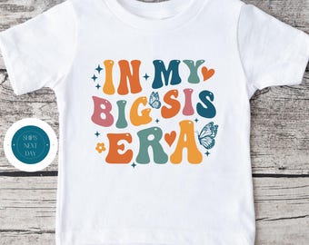 In My Big Sister Era Retro Kids Tshirt | Big Sister Tshirt | Big Sis Onesie® | Cute Sister Onesie®