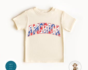 America Stars 4th of July Kids Tshirt | Custom Americana Kids Tshirt | Independence Day Tshirt