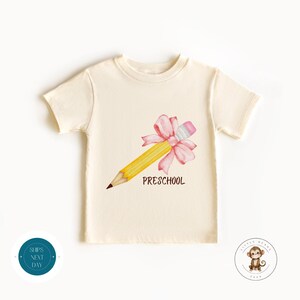 Pre-K Coquette Pastel School Shirt |  Girly First Day of Pre School | Back to School Shirt | First Day School Photo Shirt