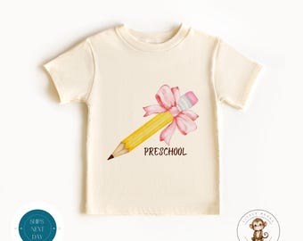 Pre-K Coquette Pastel School Shirt |  Girly First Day of Pre School | Back to School Shirt | First Day School Photo Shirt