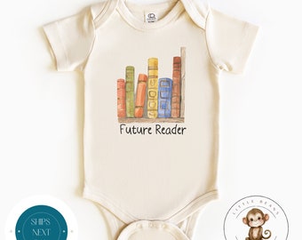 Future Reader Cute Baby Onesie® | Bookish Kids Tshirt | Baby Shower Gift