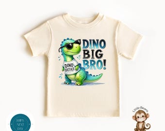 Dino Big Bro Boys Shirt | Dinosaur Big Brother Sweatshirt | Big Brother Baby Onesie®