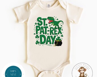 St Pat Rex Day St Patricks Baby Onesie® | Dinosaur Boys St Patricks Kids Tshirt | St Pats Day Kids Sweatshirt Gift