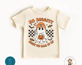 No Diggity Bout to Bag it Up Orange Halloween Kids Tshirt Sweatshirt | Baby Onesie®  | Kids Halloween Party Shirt | Trick or Treating Shirt