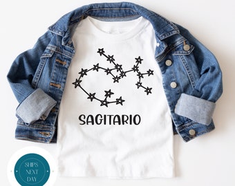 Sagitario Black Star Custom Kids Tshirt | Custom Baby Onesie® | Zodiac Tee
