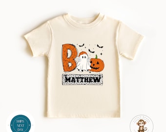 Boo Ghost Boys Personalized Kids Tshirt | Cute Custom Halloween Baby Onesie® | Halloween Party Kids Shirt