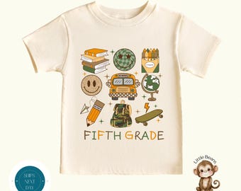 Fifth Grade Camo School Shirt |  Boys First Day of Fifth Grade | First Day School Photo Shirt | Back to School Shirt