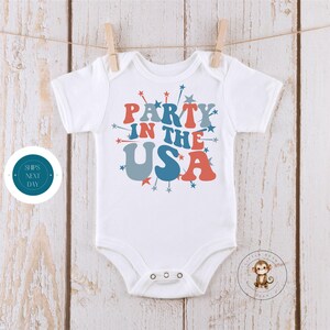 Festa nos EUA 4 de julho Baby Onesie® | Traje personalizado 4 de julho | Americana Summer Baby Onesie® | Camiseta unissex 4 de julho para meninos e meninas