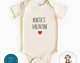 Aunties Valentine Baby Onesie® | Valentines Day Aunt Kids Tshirt | Gift from Favorite Auntie | Valentines Day Tee
