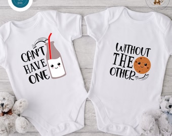 Cant Have One Without Other Twin Onesie®s | Cute Custom Twins Onesie®s | Twin Baby Reveal Announcement
