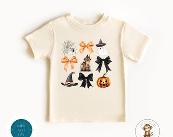 Coquette Haunted House Bows Kids Tshirt Sweatshirt | Custom Fall Halloween Baby Onesie®  | Custom Girly Fall Shirt