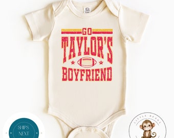 Go Taylors Boyfriend Baby Onesie® | Superbowl Onesie® |Football Tshirt | Baby Shower Gift