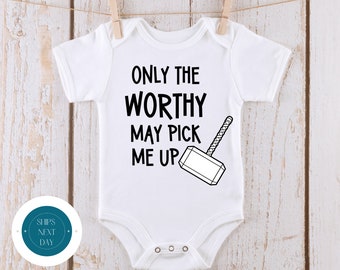 Only the Worthy Baby Onesie® | Thor Kids Tshirt | Cute Baby Shower Gift | New Parent Gift