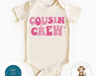 Cousin Crew Pink Retro Baby Onesie® | Girl Cousin Kids Tshirt | Family Cousin Sweatshirt