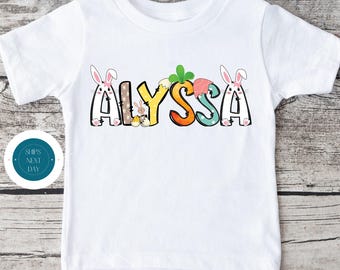 Personalized Kids Easter Name Tshirt | Custom Easter Kids Sweatshirt | Custom Easter Name Baby Onesie® | Easter Kid Gift